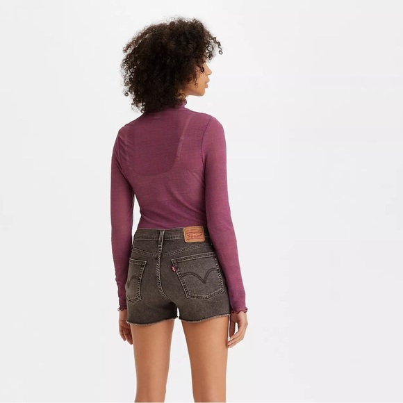 Levi’s High Rise Shorts in Scuffed Black - Picture 3 of 10